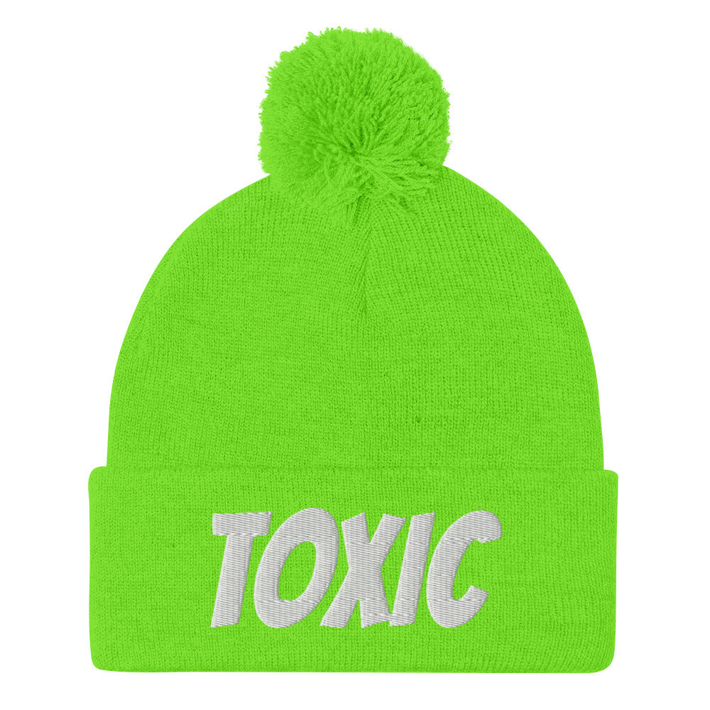 TOXIC Pom-Pom Beanie