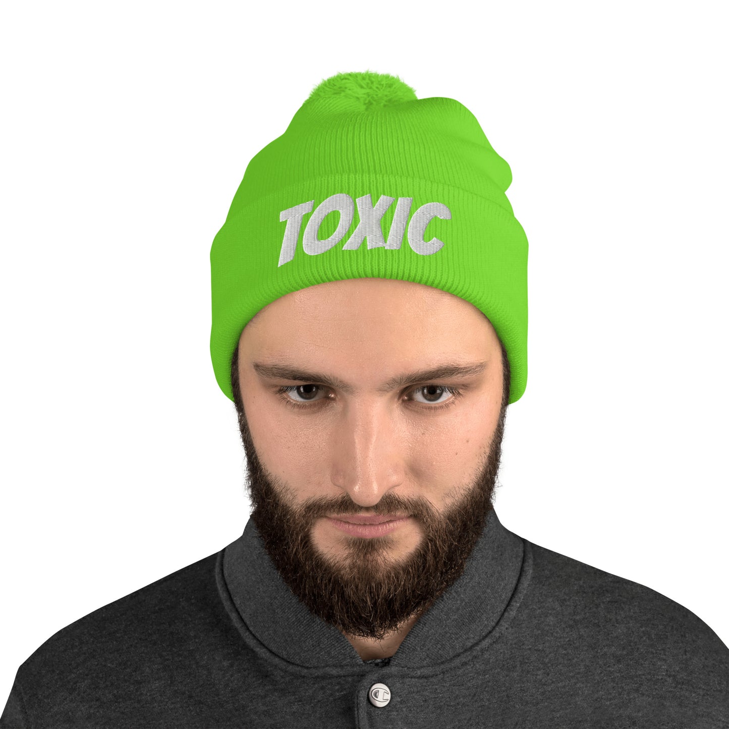 TOXIC Pom-Pom Beanie