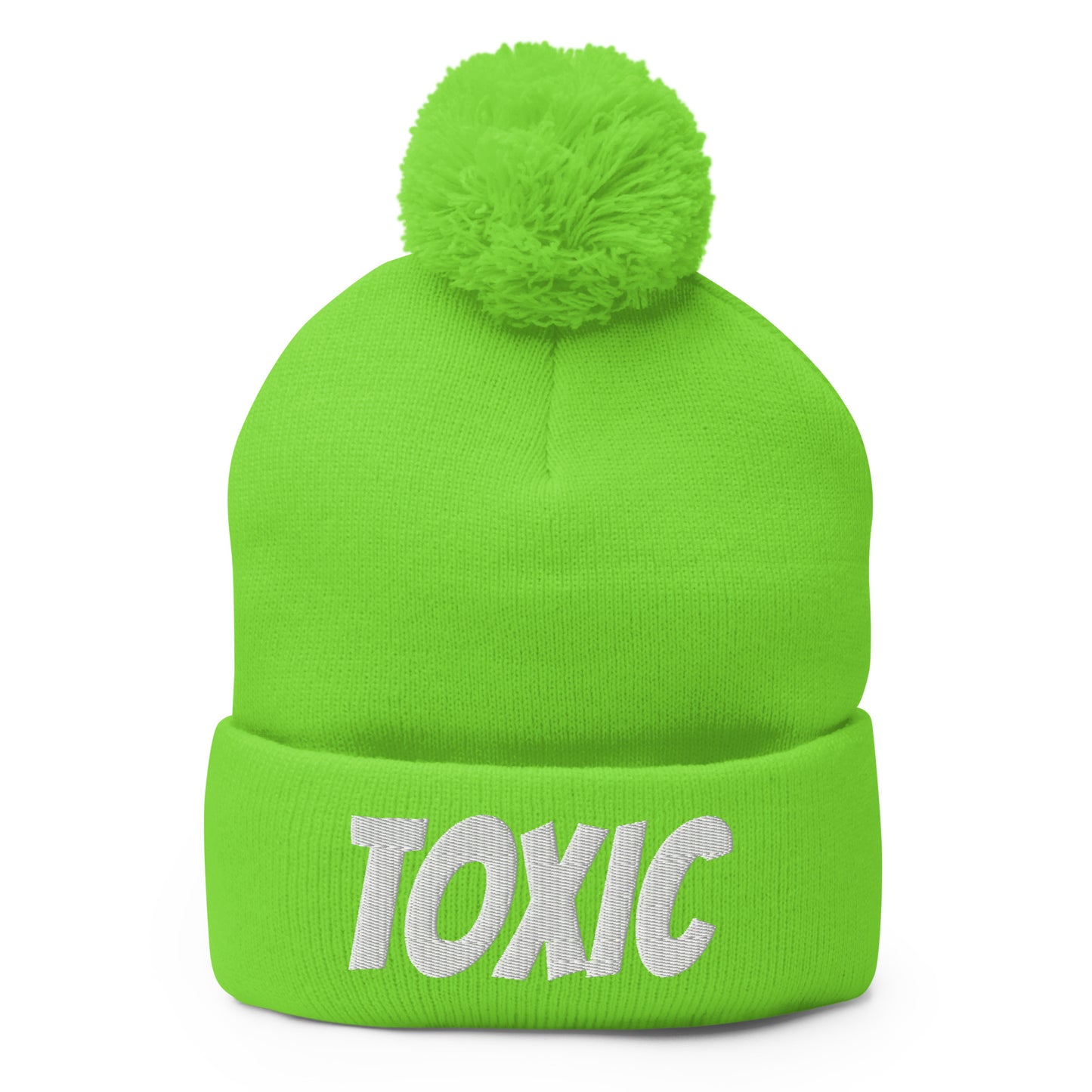 TOXIC Pom-Pom Beanie