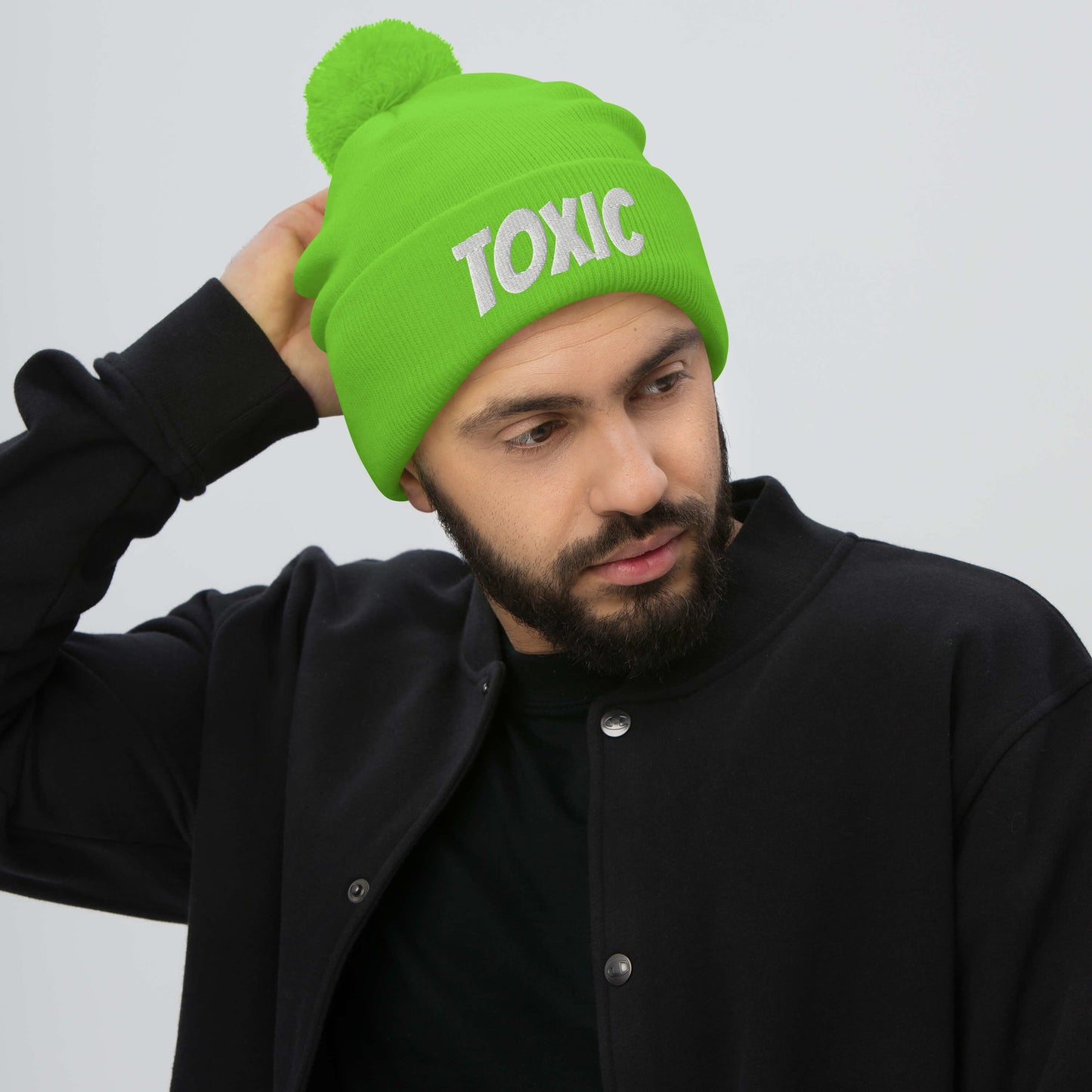 TOXIC Pom-Pom Beanie
