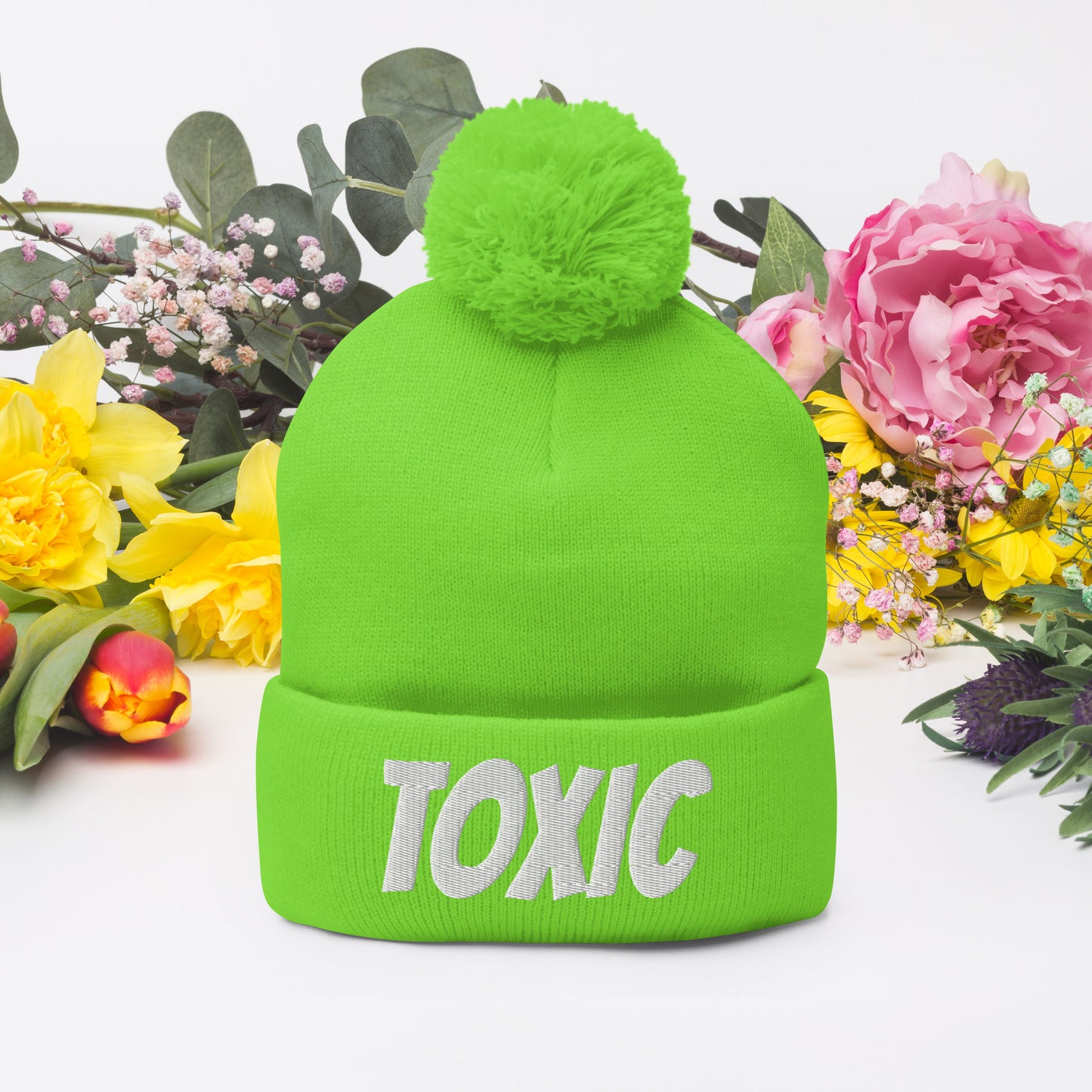 TOXIC Pom-Pom Beanie