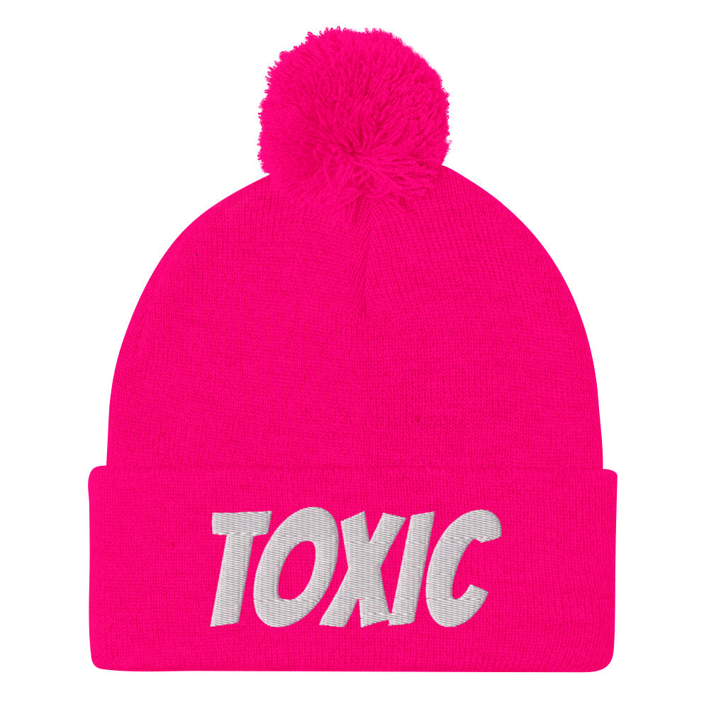 TOXIC Pom-Pom Beanie