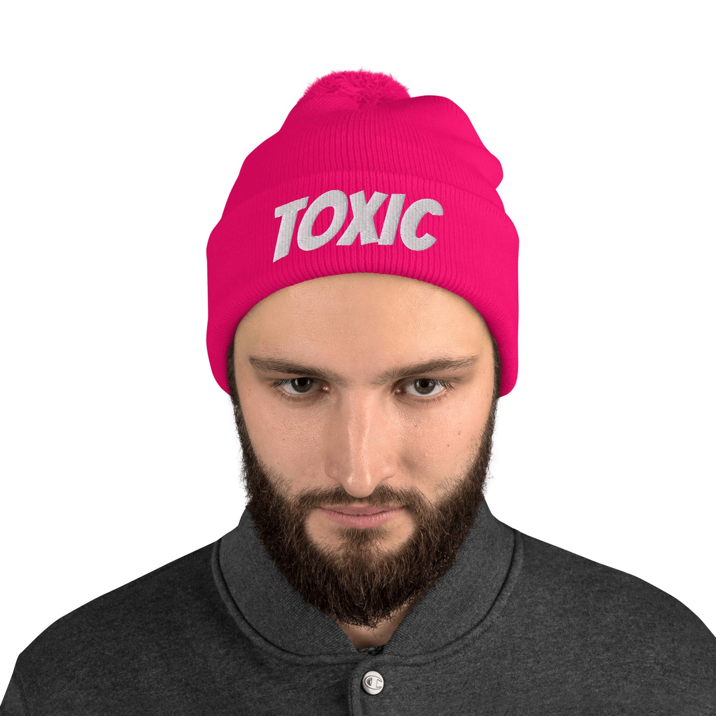 TOXIC Pom-Pom Beanie