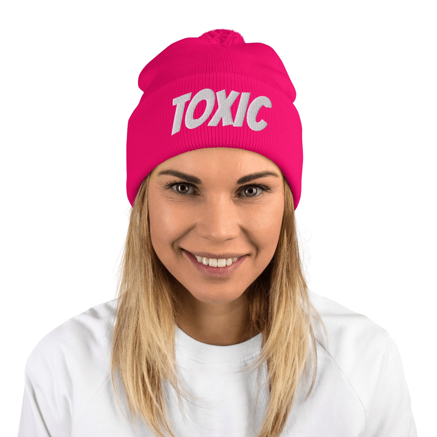 TOXIC Pom-Pom Beanie
