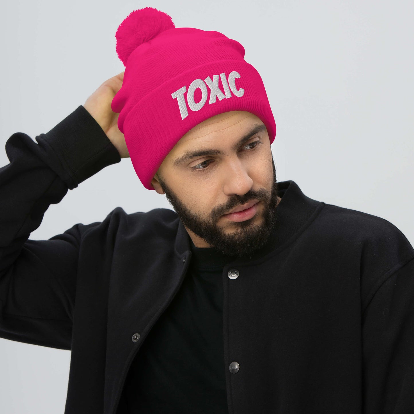 TOXIC Pom-Pom Beanie