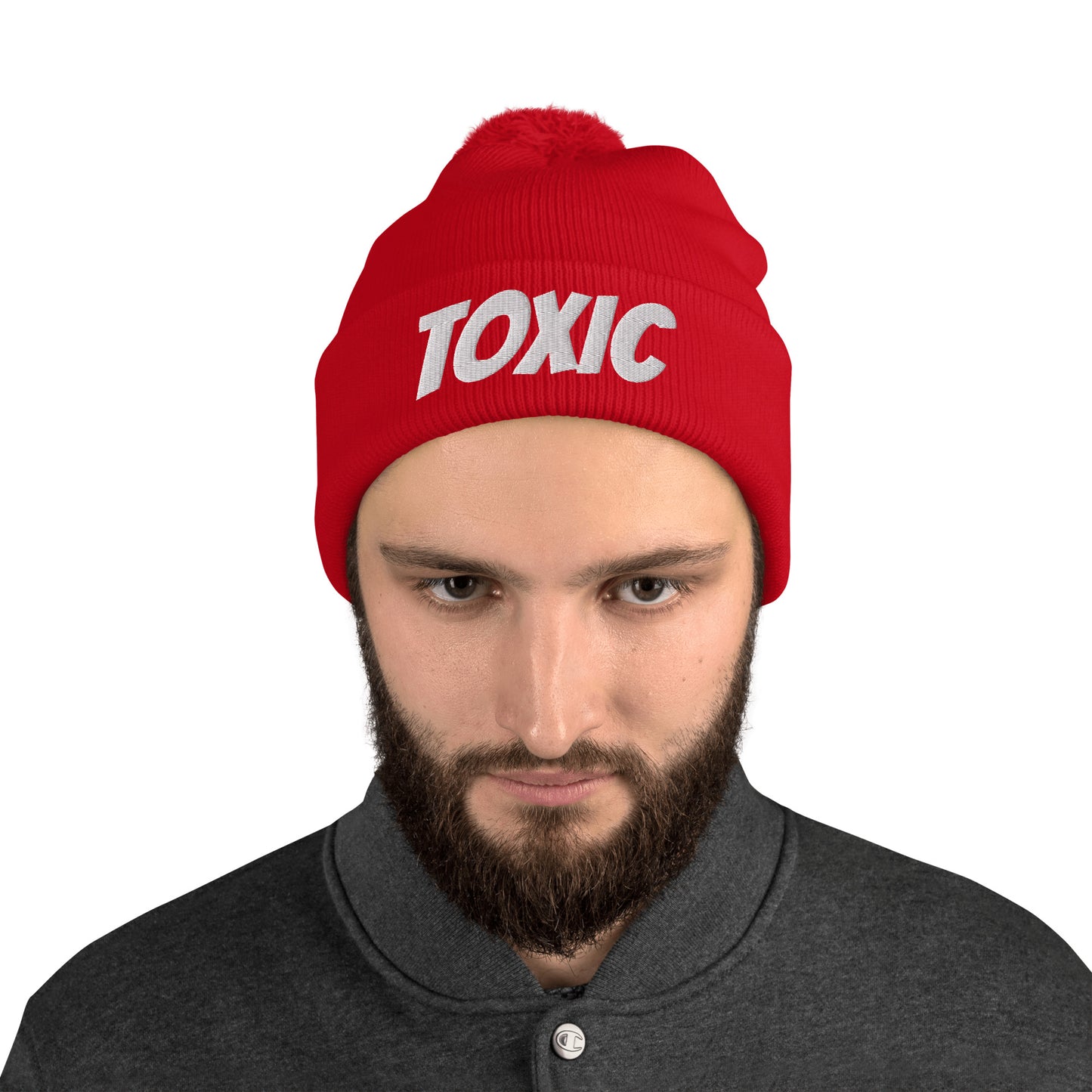 TOXIC Pom-Pom Beanie
