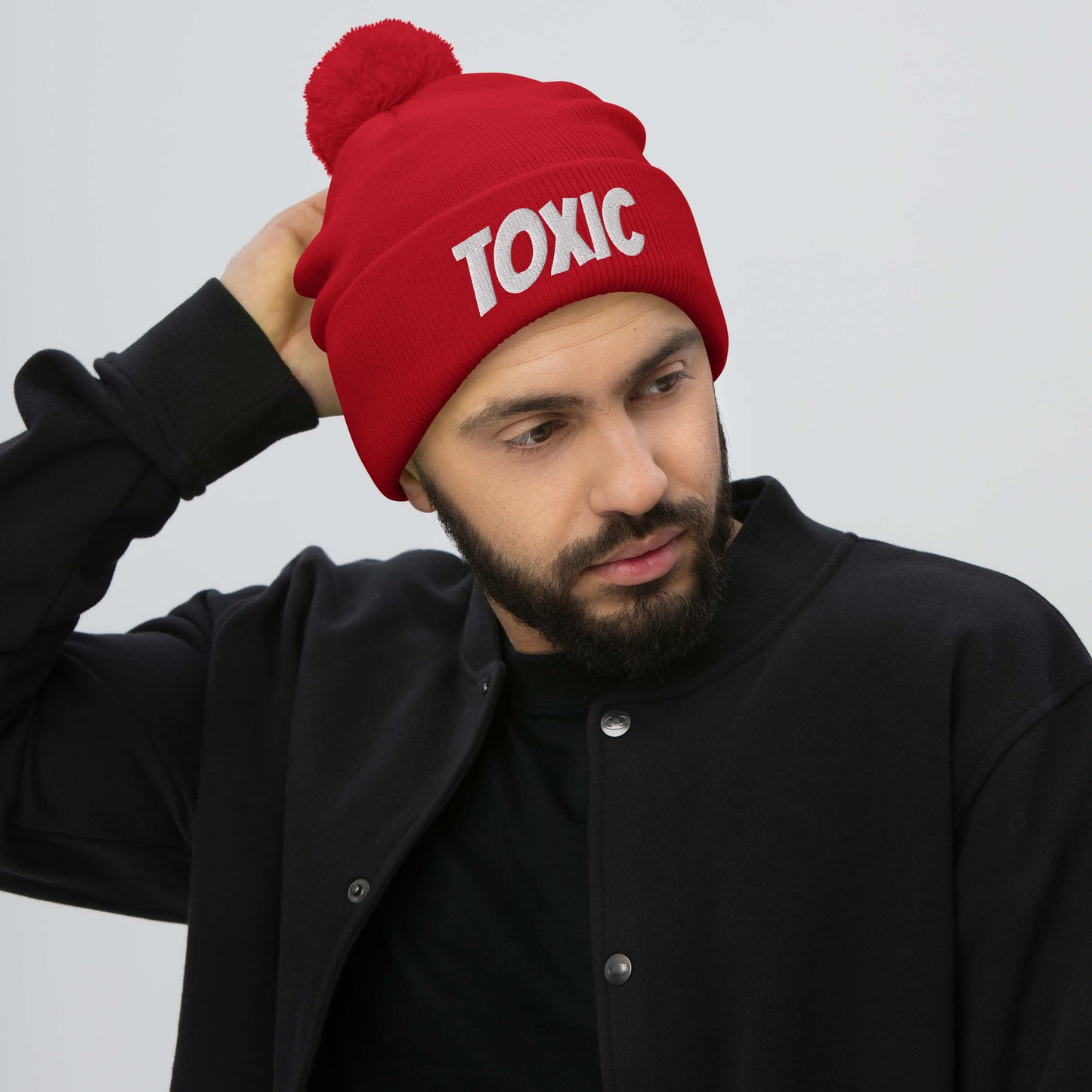 TOXIC Pom-Pom Beanie