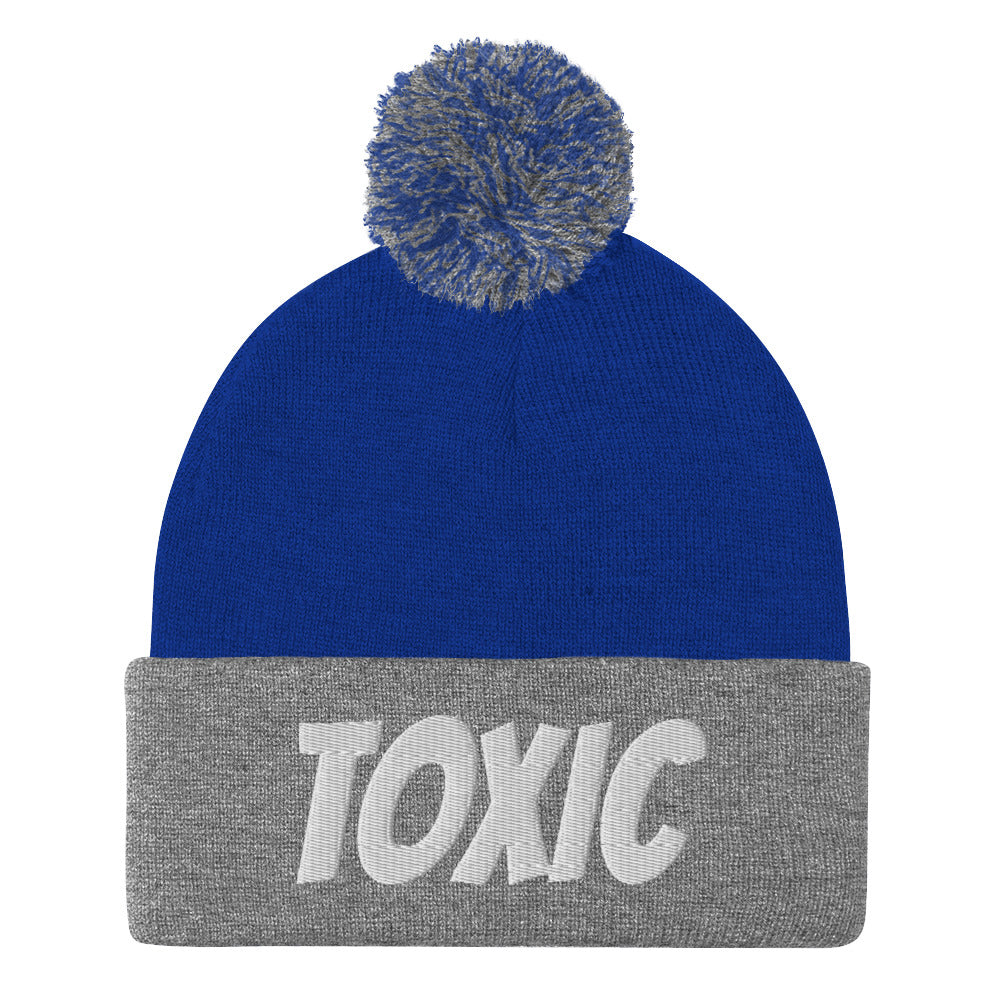 TOXIC Pom-Pom Beanie