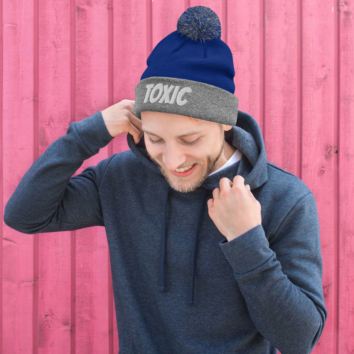 TOXIC Pom-Pom Beanie