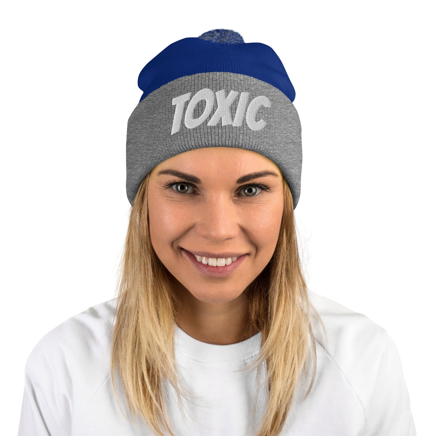 TOXIC Pom-Pom Beanie