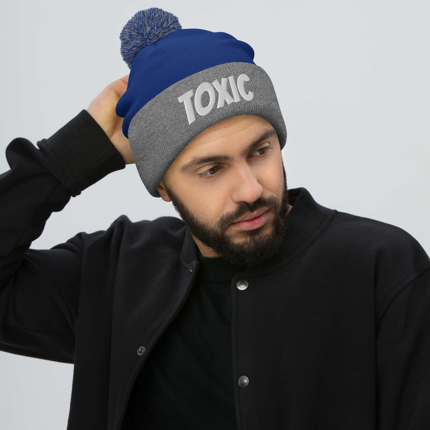 TOXIC Pom-Pom Beanie