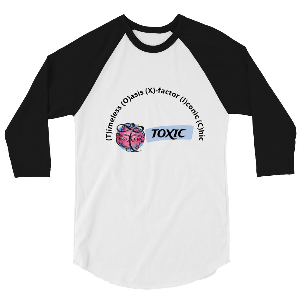 TOXIC 3/4 sleeve raglan shirt