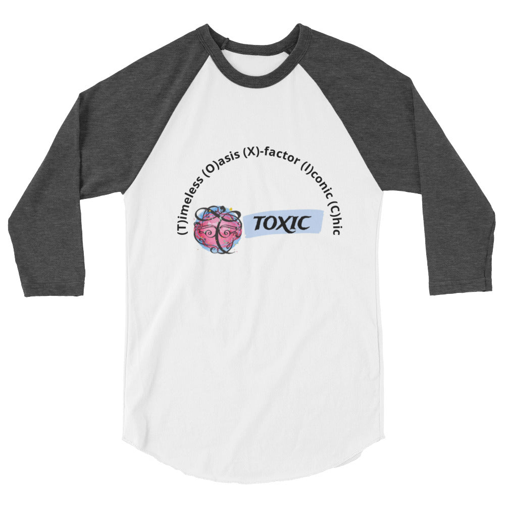 TOXIC 3/4 sleeve raglan shirt