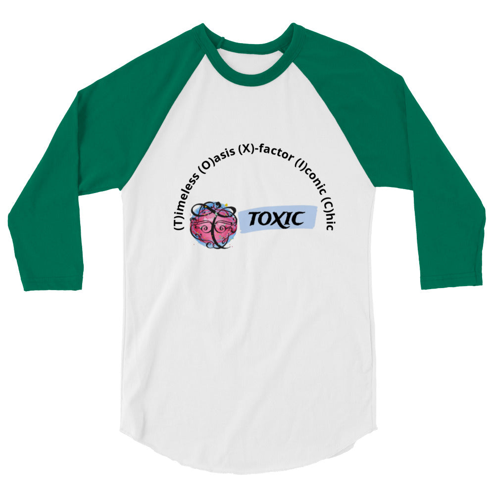 TOXIC 3/4 sleeve raglan shirt