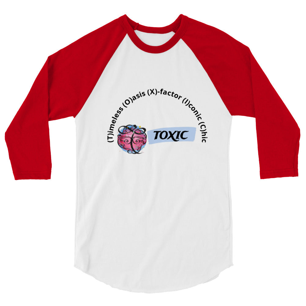 TOXIC 3/4 sleeve raglan shirt