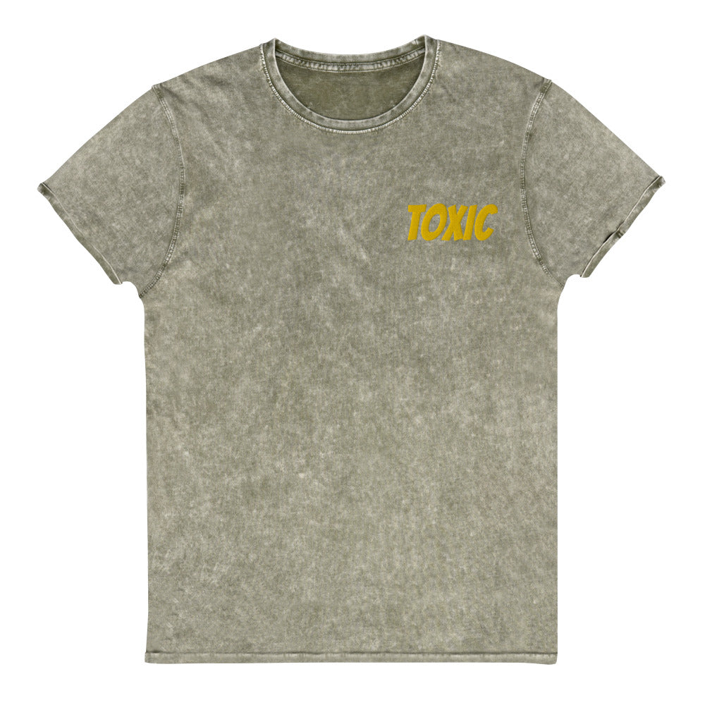 TOXIC Denim T-Shirt Embroidery