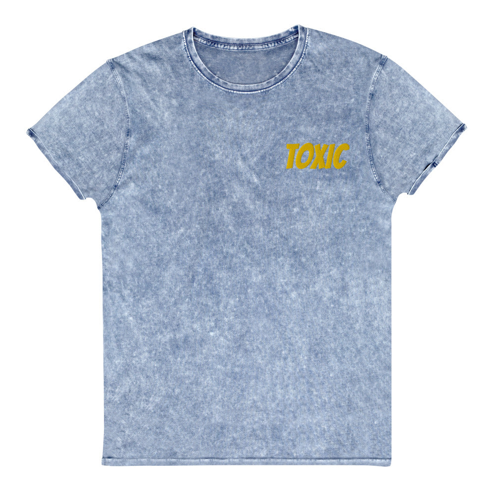 TOXIC Denim T-Shirt Embroidery